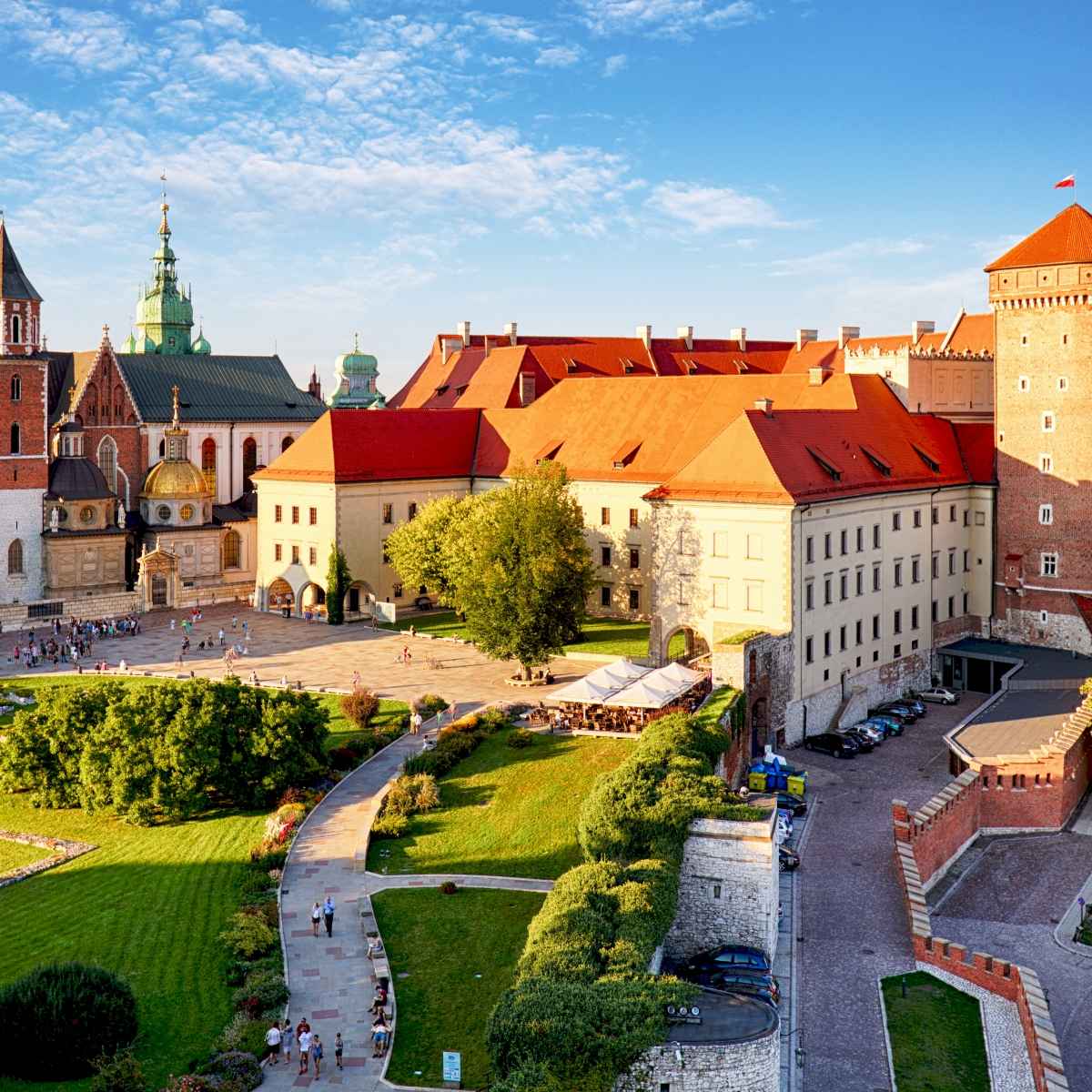 Wawel-tur med en lydguide, utsikt over Wawel-slottet og Wawel-katedralen