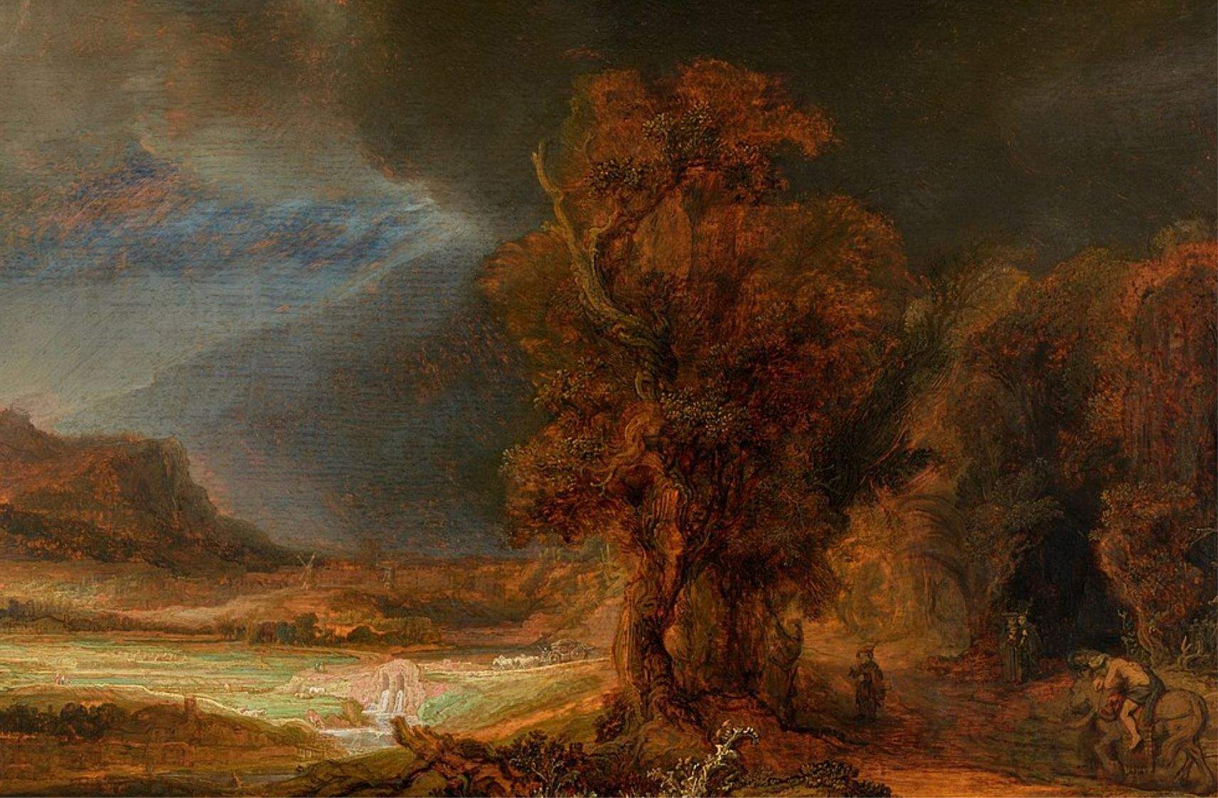 Landscape with the Good Samaritan - Rembrandt